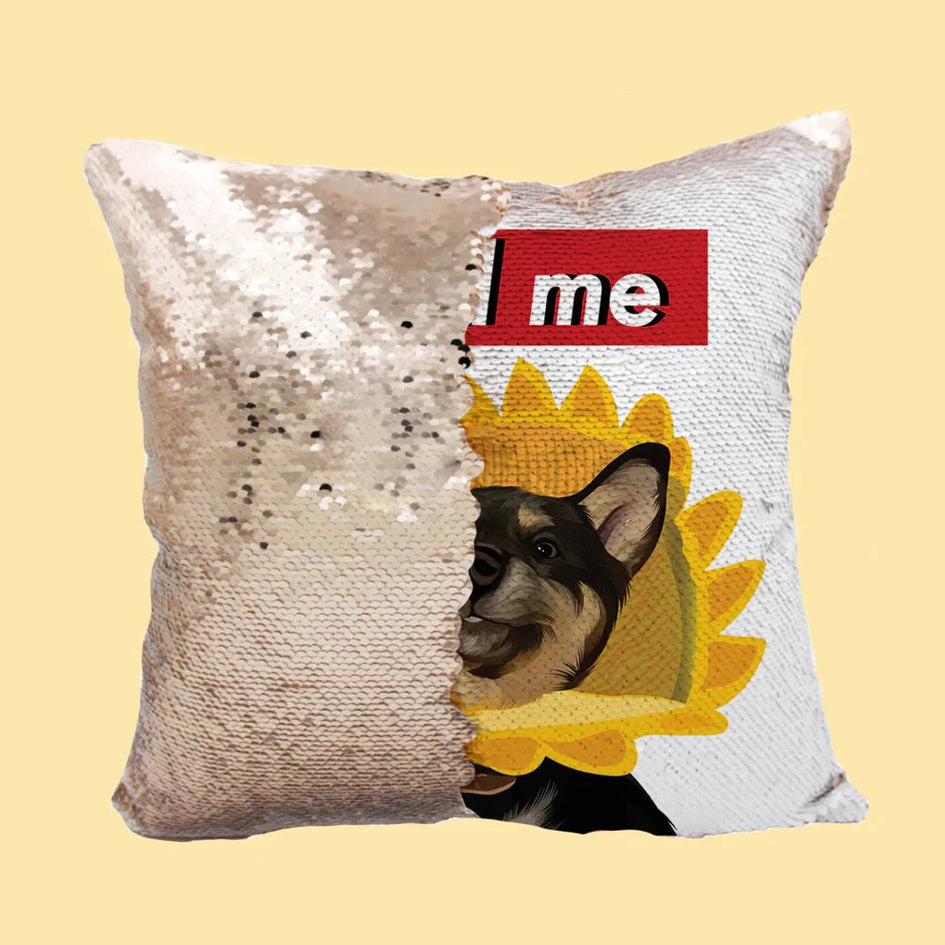 Custom Dog Sequin Pillow Classic Design AKC Shop