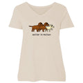 Setter in Motion - Ladies Curvy V-Neck Tee