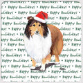 Shetland Sheepdog "Happy Howlidays" Coaster
