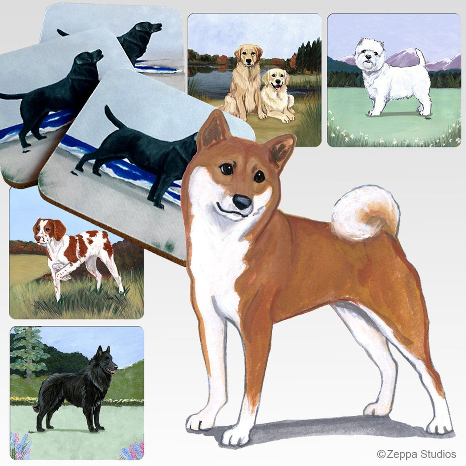 Shiba Inu Scenic Square Coaster