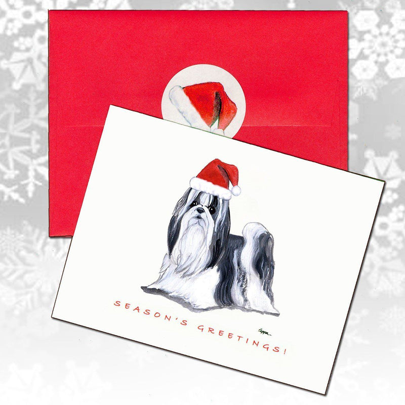 Shih Tzu Christmas Note Cards