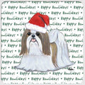 Shih Tzu, Tan and White "Happy Howlidays" Coaster