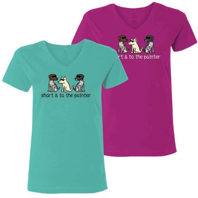 Short and to the Pointer - Ladies T-Shirt V-Neck