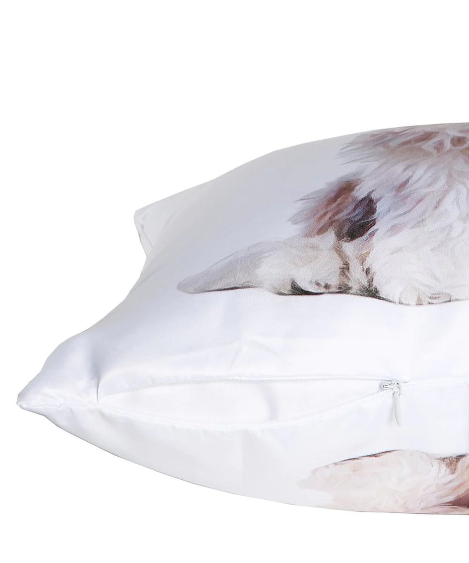 Custom Dog Silk-like Pillow - Classic Design