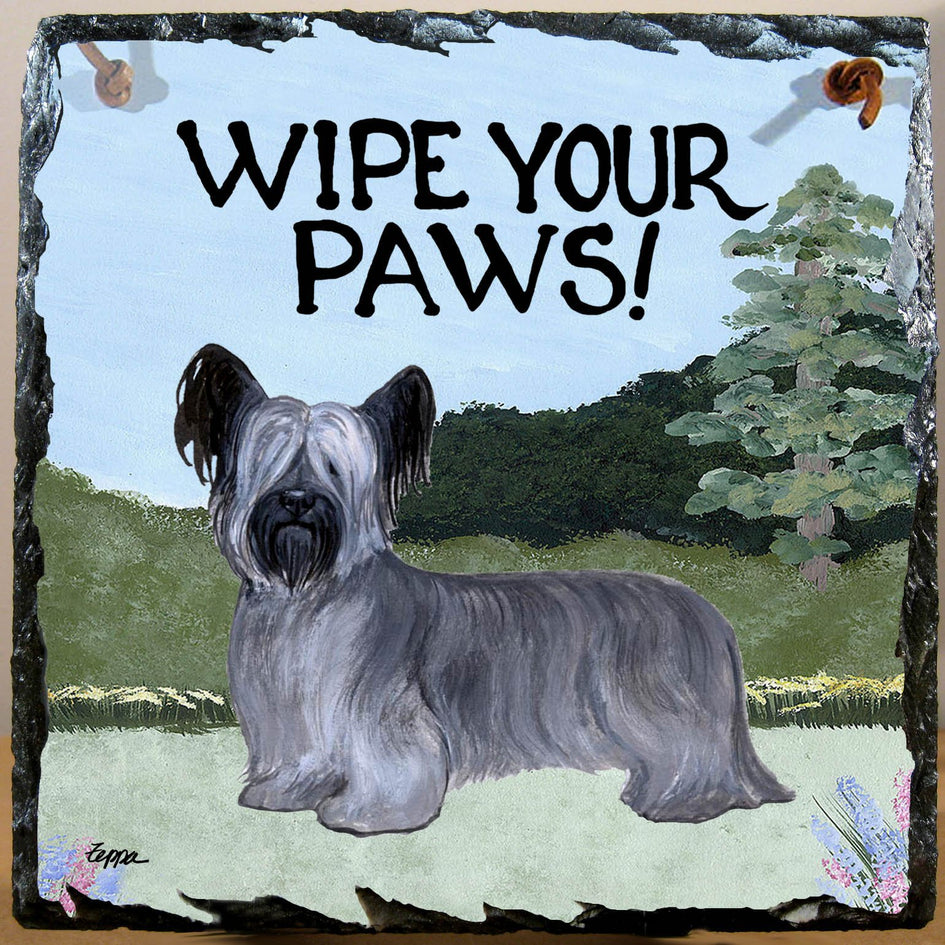 Skye Terrier Slate Sign
