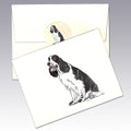 English Springer Spaniel, Black and White Note Cards
