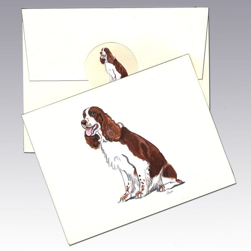 English Springer Spaniel, Liver and White Note Cards