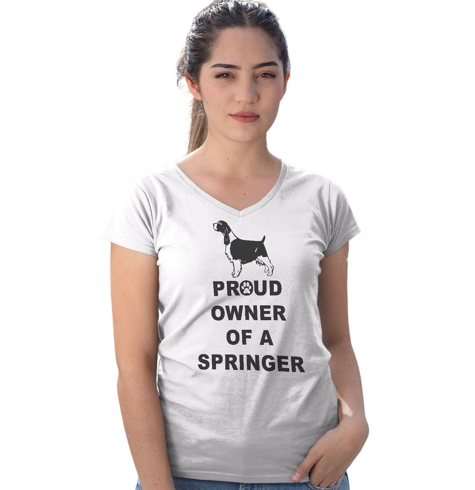 English Springer Spaniel Proud Owner - Women's V-Neck T-Shirt