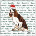 English Springer Spaniel, Liver and White "Happy Howlidays" Coaster