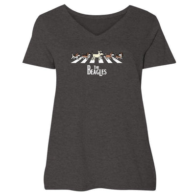 The Beagles - Ladies Plus V-Neck Tee