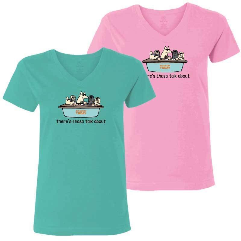 There's Lhasa Talk About - Ladies T-Shirt V-Neck