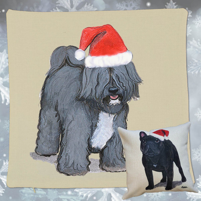 Tibetan Terrier Santa Pillow Cover