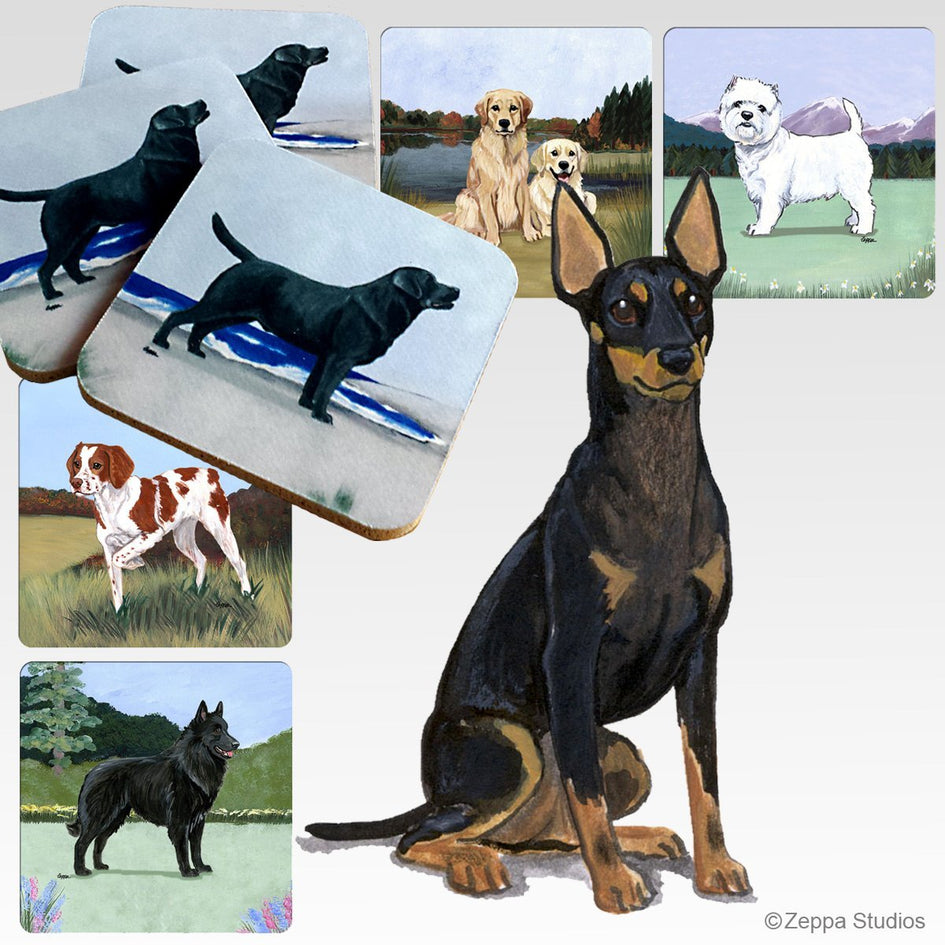 Toy Manchester Terrier Scenic Coaster