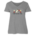 Right Up My Rally - Ladies Plus V-Neck Tee