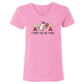Right Up My Rally - Ladies T-Shirt V-Neck