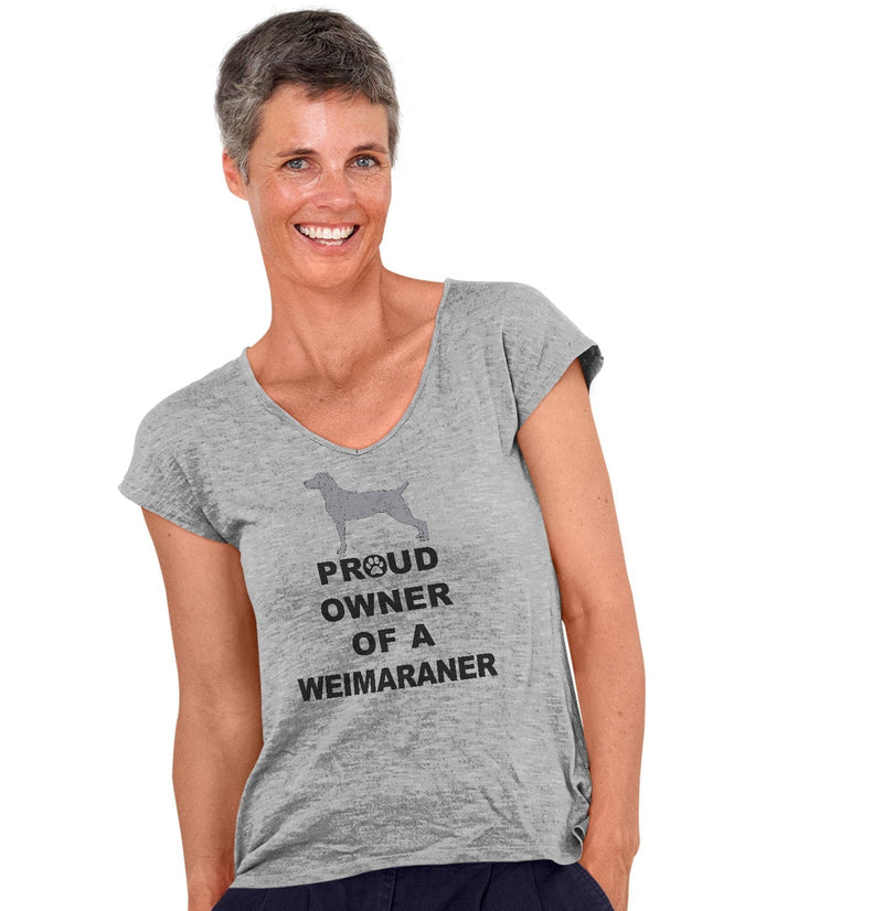 Weimaraner Proud Owner - Women's V-Neck T-Shirt