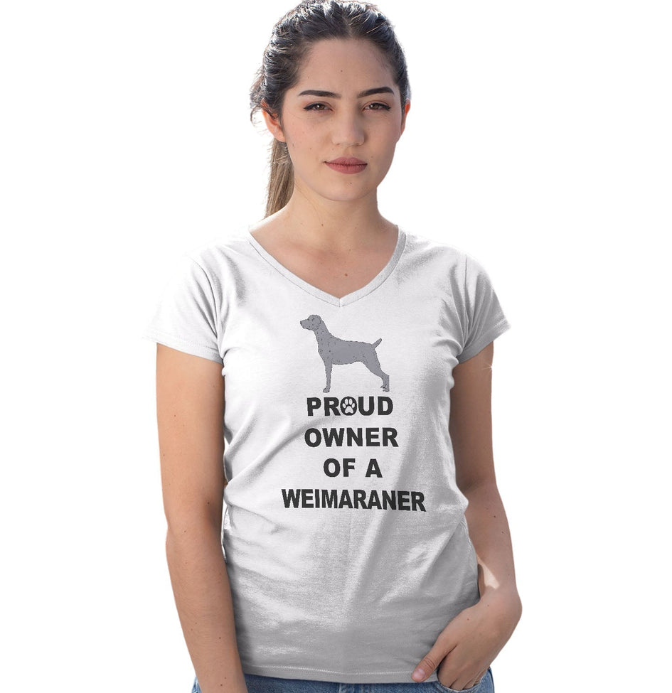 Weimaraner Proud Owner - Women's V-Neck T-Shirt