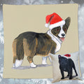 Cardigan Welsh Corgi Santa Pillow Cover
