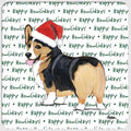 Pembroke Welsh Corgi, Tri Color "Happy Howlidays" Coaster
