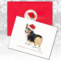 Pembroke Welsh Corgi, Tri Color Christmas Note Cards