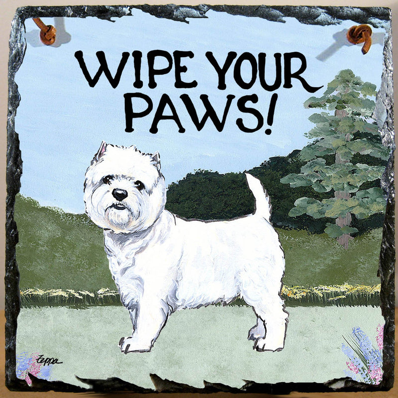 West Highland White Terrier Slate Sign