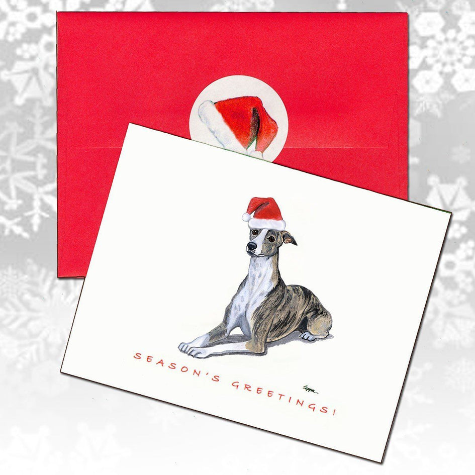 Whippet Christmas Note Cards