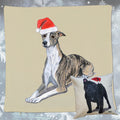 Whippet Santa Pillow Cover