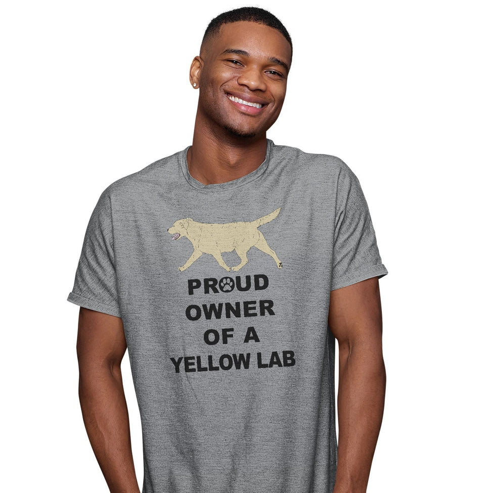 Yellow Labrador Retriever Proud Owner - Adult Unisex T-Shirt