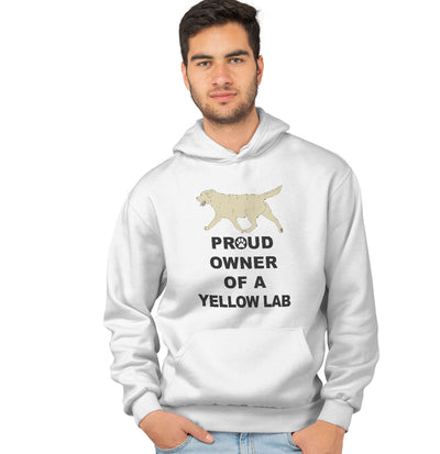 Yellow Labrador Retriever Proud Owner - Adult Unisex Hoodie Sweatshirt